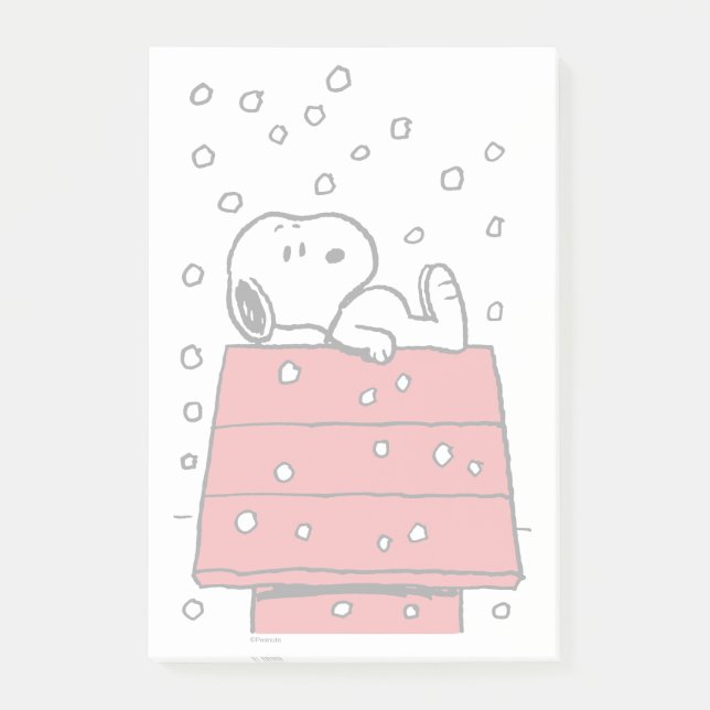 Peanuts | Snoopy Doghouse Snowflakes Post-it Notes (Front)