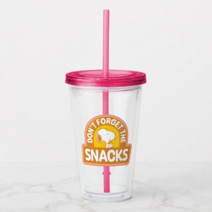 Peanuts Snoopy Don't Forget the Snacks Acrylic Tumbler