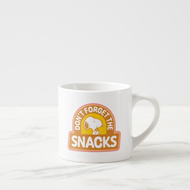 Peanuts | Snoopy Don't Forget the Snacks Espresso Cup (Right)