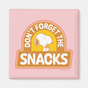 Peanuts   Snoopy Don't Forget the Snacks Magnet