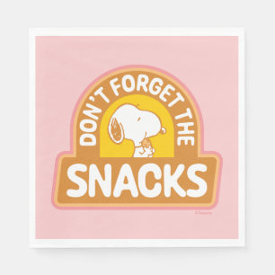 Peanuts   Snoopy Don't Forget the Snacks Napkin