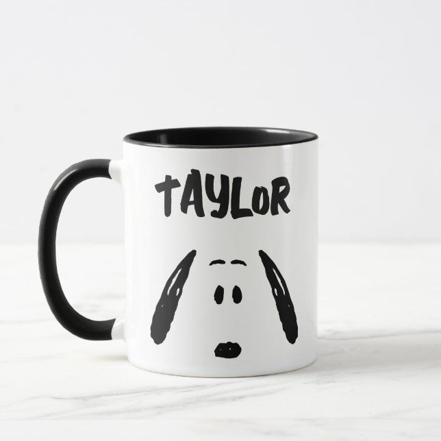 Peanuts | Snoopy Face | Add Your Name Mug (Left)