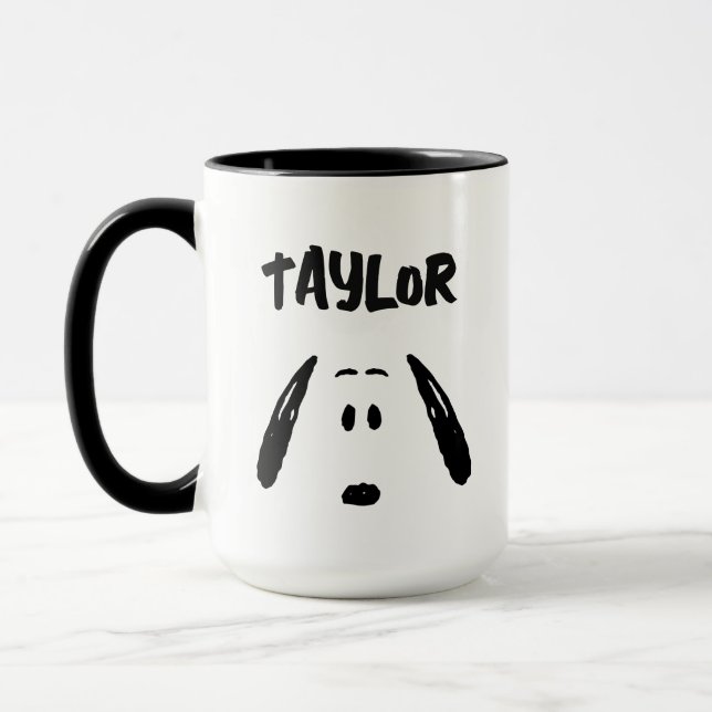 Peanuts | Snoopy Face | Add Your Name Mug (Left)