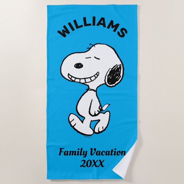 Peanuts | Snoopy Family Vacation Beach Towel (Front)