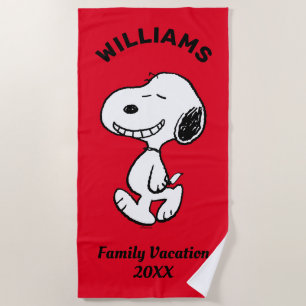 Peanuts   Snoopy Family Vacation Beach Towel