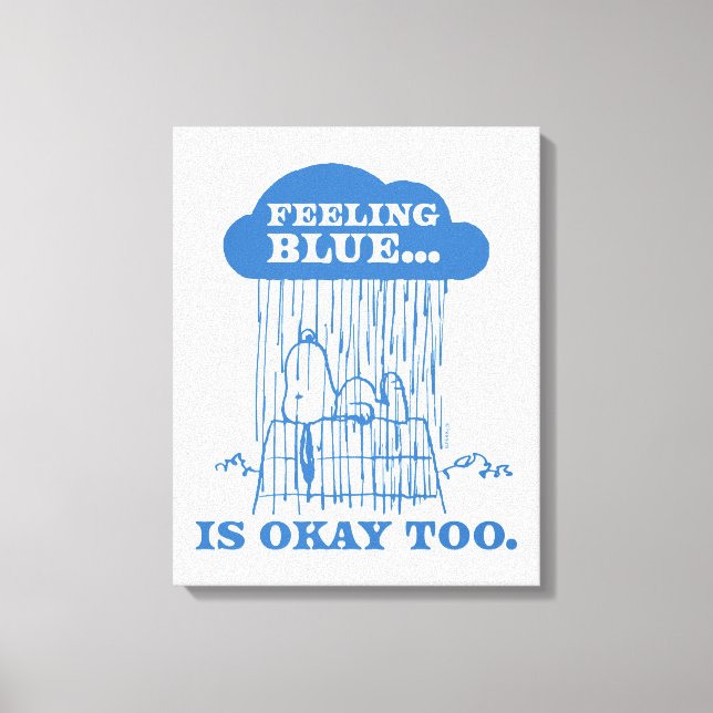 Peanuts | Snoopy Feeling Blue Is OK Too Canvas Print (Front)