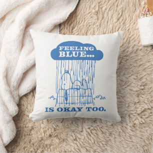 Peanuts   Snoopy Feeling Blue Is OK Too Cushion