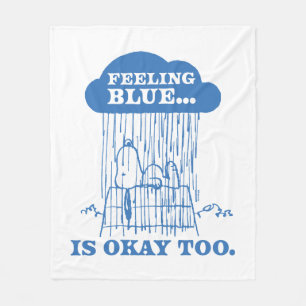 Peanuts   Snoopy Feeling Blue Is OK Too Fleece Blanket