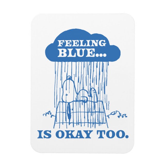 Peanuts | Snoopy Feeling Blue Is OK Too Magnet (Vertical)