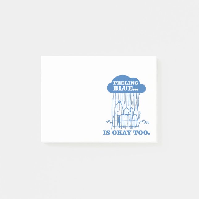 Peanuts | Snoopy Feeling Blue Is OK Too Post-it Notes (Front)