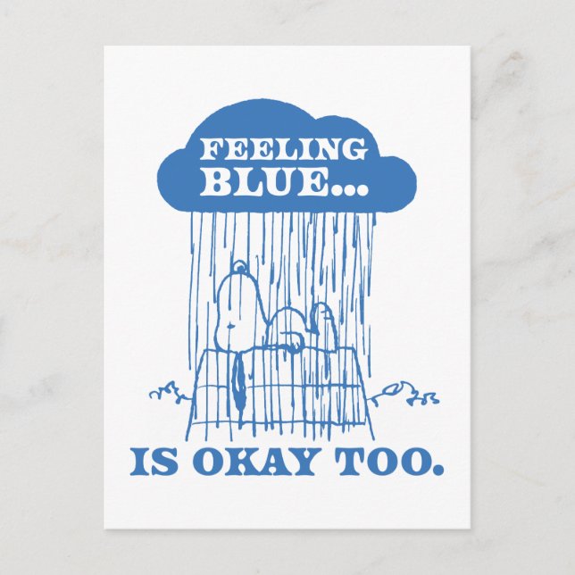 Peanuts | Snoopy Feeling Blue Is OK Too Postcard (Front)