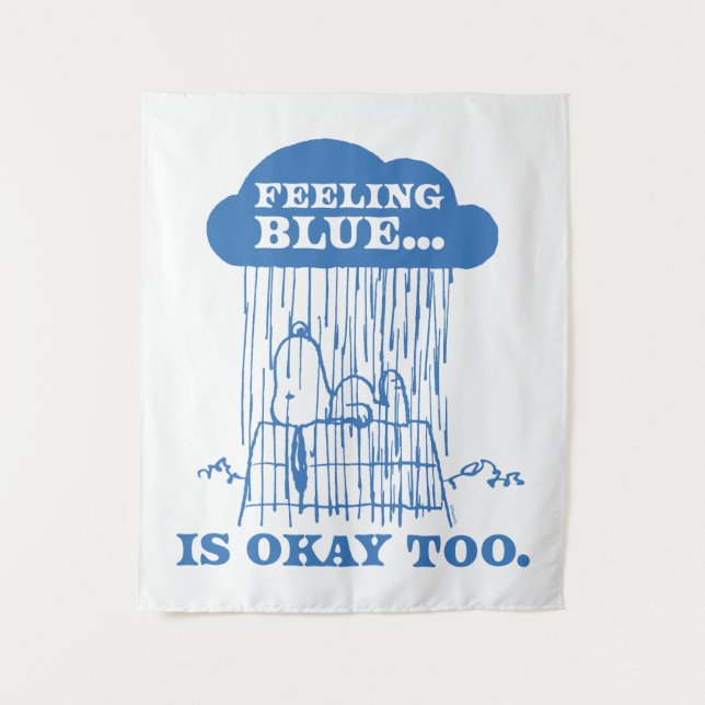 Peanuts | Snoopy Feeling Blue Is OK Too Tapestry (Front)