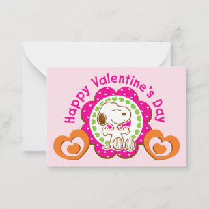 Peanuts   Snoopy Floral Hearts Valentine Card