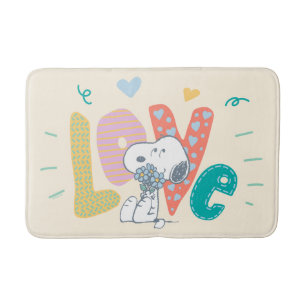Peanuts Snoopy Flower Love Bath Mat