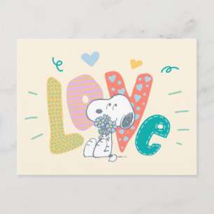 Peanuts Snoopy Flower Love Postcard