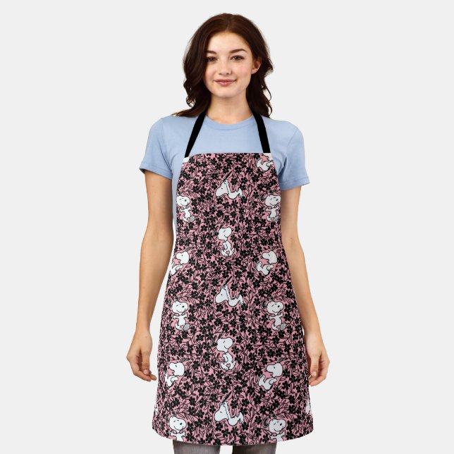Peanuts | Snoopy Flower Vine Pattern Apron (Worn)