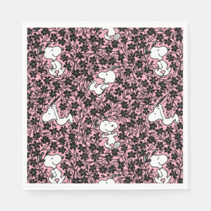Peanuts Snoopy Flower Vine Pattern Napkin
