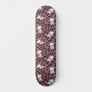Peanuts   Snoopy Flower Vine Pattern Skateboard