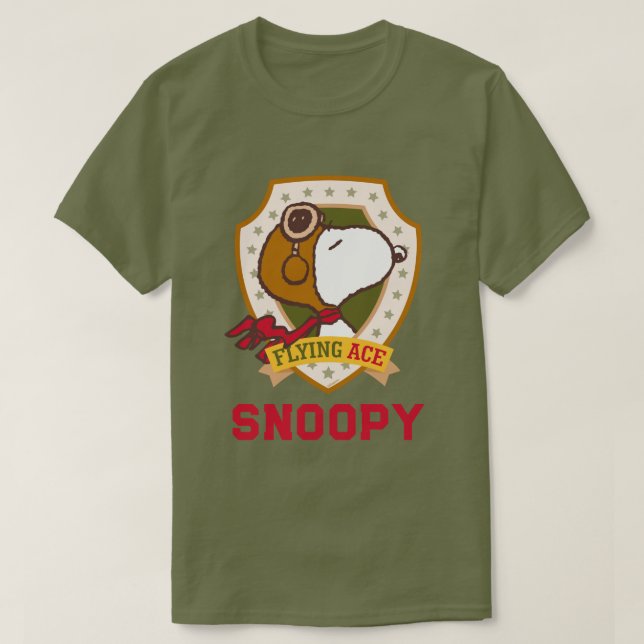 Peanuts | Snoopy Flying Ace Badge T-Shirt (Design Front)