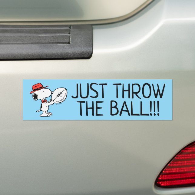 Peanuts | Snoopy Football Coach Bumper Sticker (On Car)