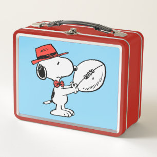 Peanuts Snoopy Football Coach Metal Lunch Box