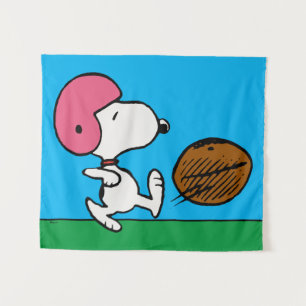 Peanuts Snoopy Football Kicker Tapestry