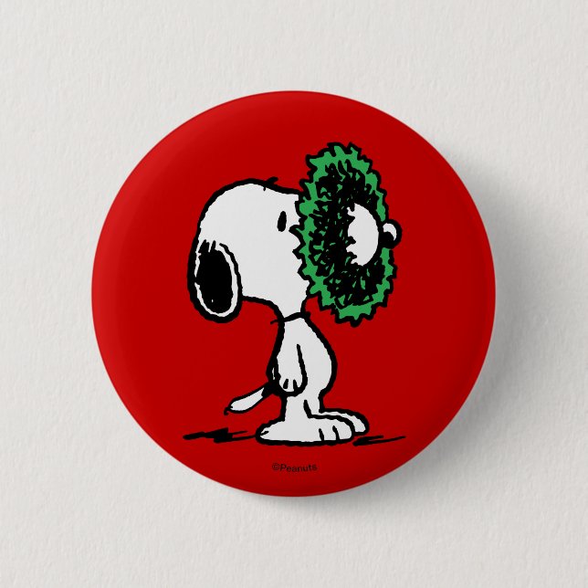 Peanuts | Snoopy for the Holidays 6 Cm Round Badge (Front)