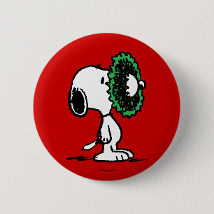 Peanuts   Snoopy for the Holidays 6 Cm Round Badge