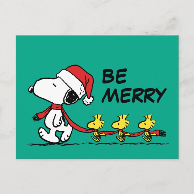 Peanuts | Snoopy & Friends Winter Scarf Postcard (Front)
