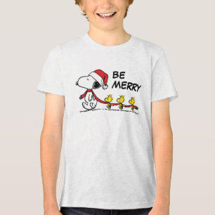 Peanuts   Snoopy & Friends Winter Scarf Tri-Blend Shirt