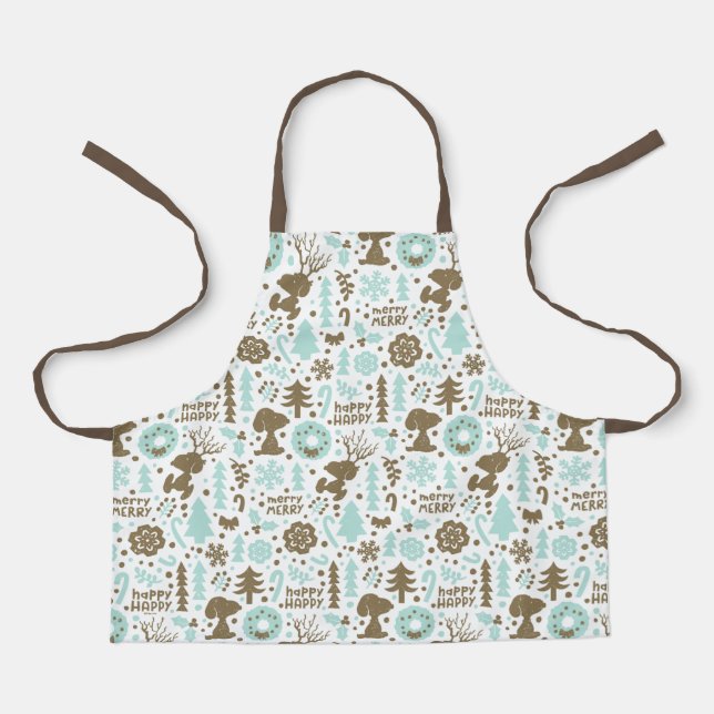 Peanuts | Snoopy Frosty Christmas Pattern Apron (Front)