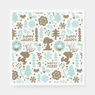 Peanuts Snoopy Frosty Christmas Pattern Napkin
