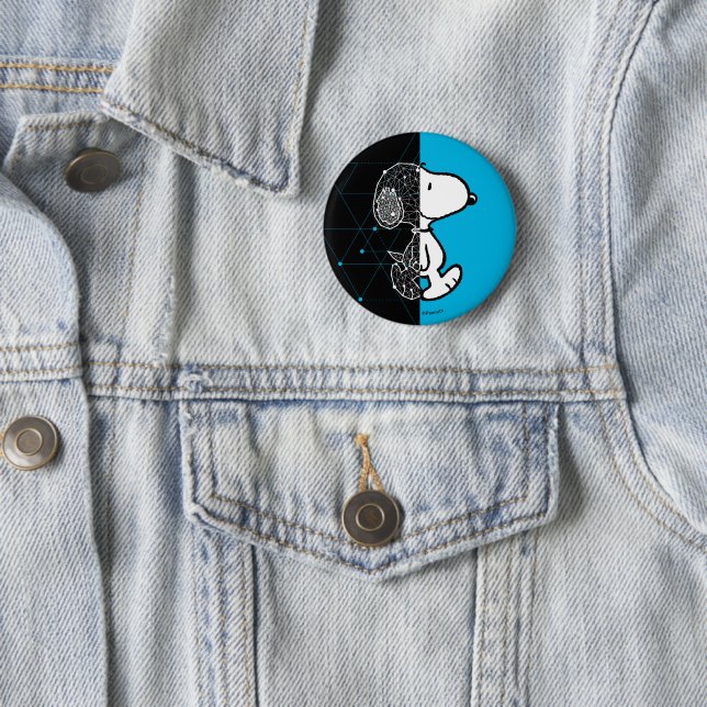 Peanuts | Snoopy Geometric Design 6 Cm Round Badge (In Situ)