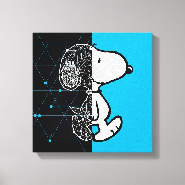 Peanuts | Snoopy Geometric Design Canvas Print (Front)