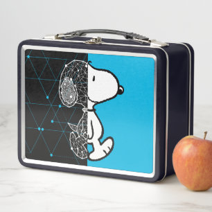 Peanuts   Snoopy Geometric Design Metal Lunch Box
