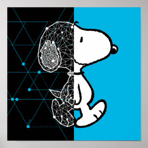 Peanuts Snoopy Geometric Design Poster
