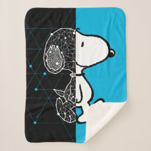 Peanuts   Snoopy Geometric Design Sherpa Blanket