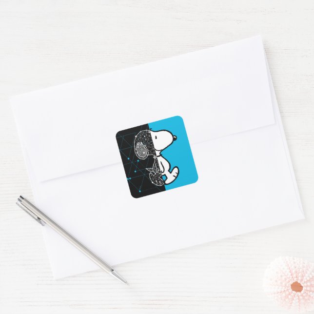 Peanuts | Snoopy Geometric Design Square Sticker (Envelope)