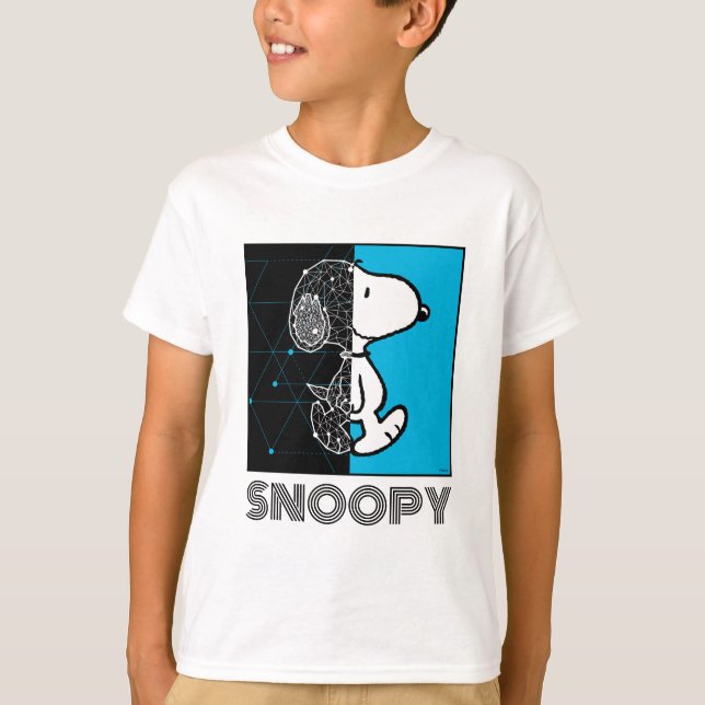 Peanuts | Snoopy Geometric Design T-Shirt (Front)