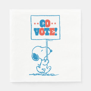 Peanuts   Snoopy - Go Vote Sign Napkin