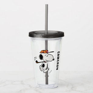 Peanuts   Snoopy Golf Swing Acrylic Tumbler