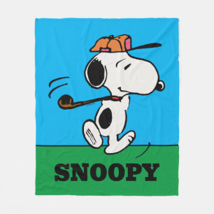 Peanuts   Snoopy Golf Swing Fleece Blanket