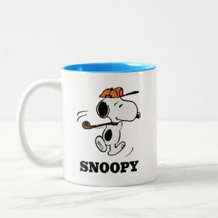 Peanuts Snoopy Golf Swing Two-Tone Coffee Mug
