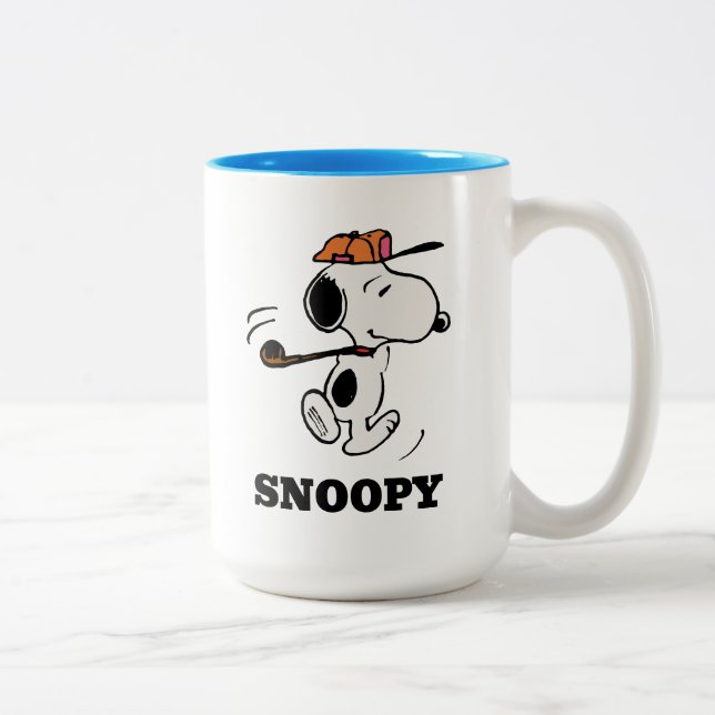 Peanuts | Snoopy Golf Swing Two-Tone Coffee Mug (Right)