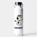 Peanuts | Snoopy Golf Swing Water Bottle<br><div class="desc">Snoopy,  the beloved beagle from the Peanuts comic strip,  is depicted in this design swinging a golf club.</div>
