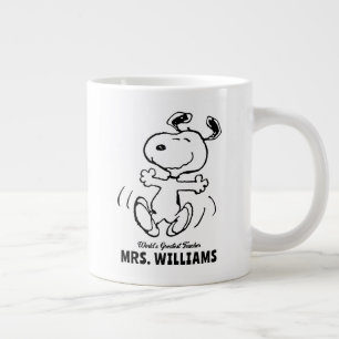 Peanuts   Snoopy Greatest Teacher Personalised Large Coffee Mug