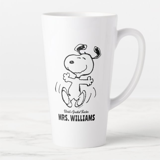Peanuts | Snoopy Greatest Teacher Personalised Latte Mug (Right)