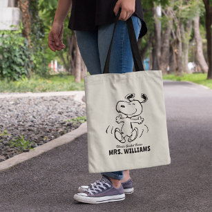 Peanuts   Snoopy Greatest Teacher Personalised Tote Bag