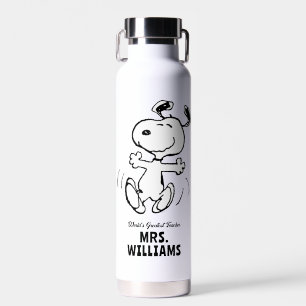 Peanuts Snoopy Greatest Teacher Personalised Water Bottle