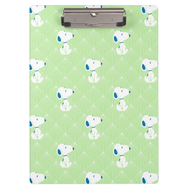 Peanuts | Snoopy Green Deco Dreams Pattern Clipboard (Front)